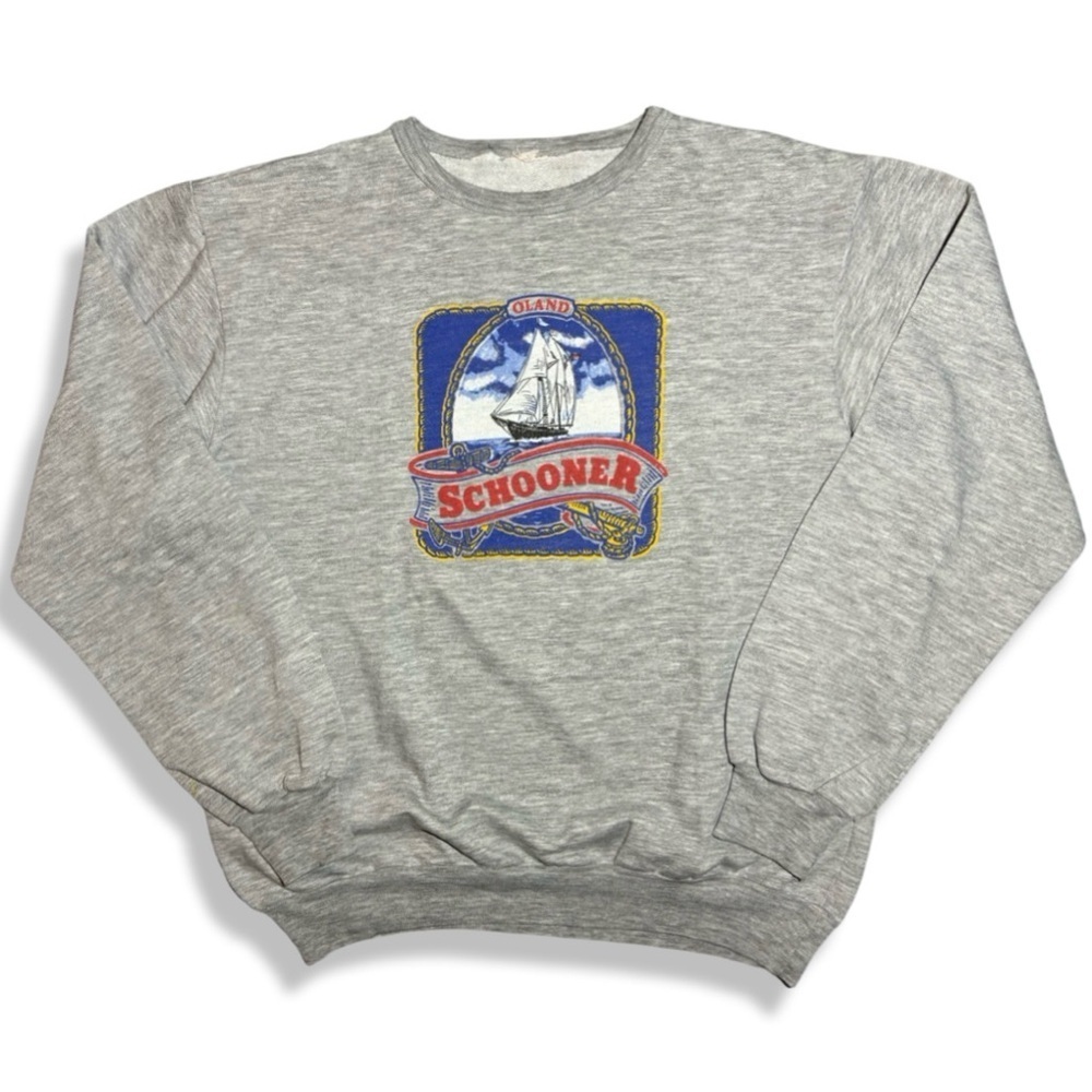 Rare 80s Vintage Oland Schooner Crewneck Sweatshirt